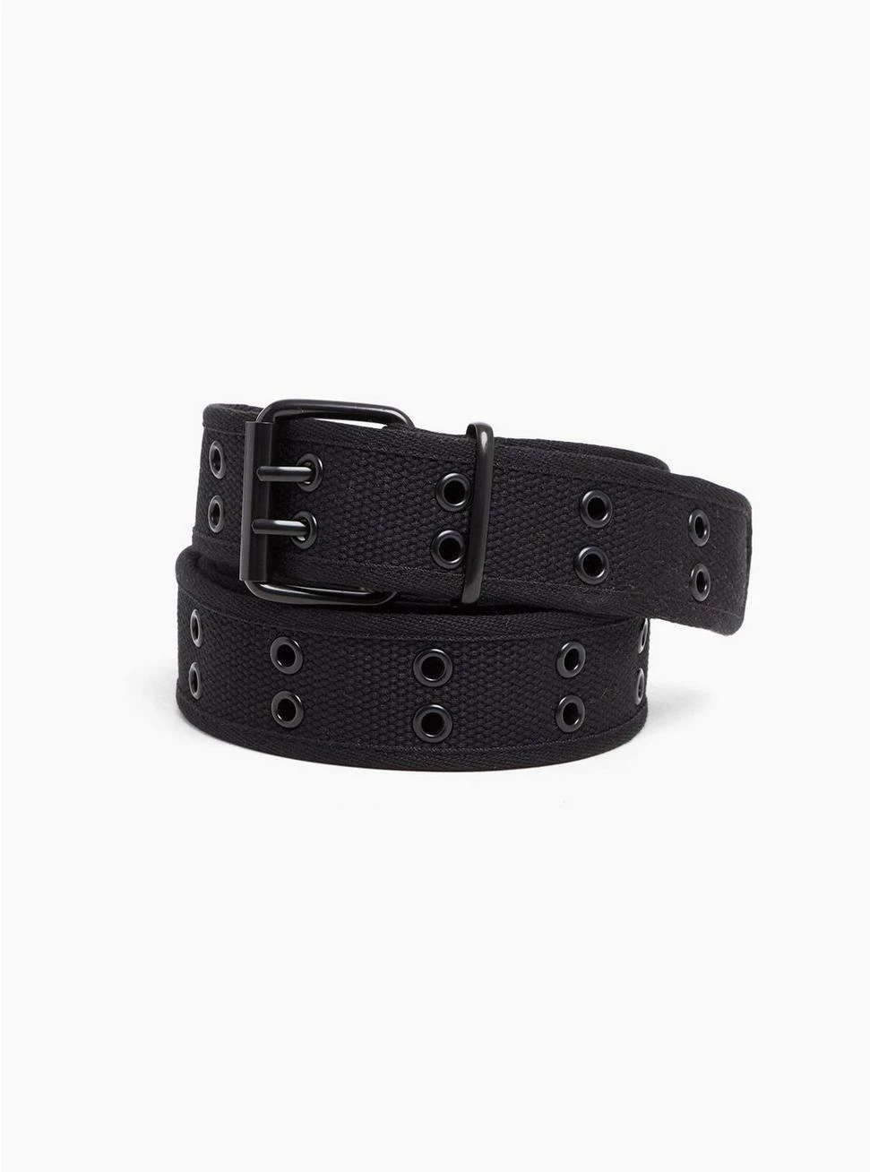 Null Black Canvas Double Hole Belt