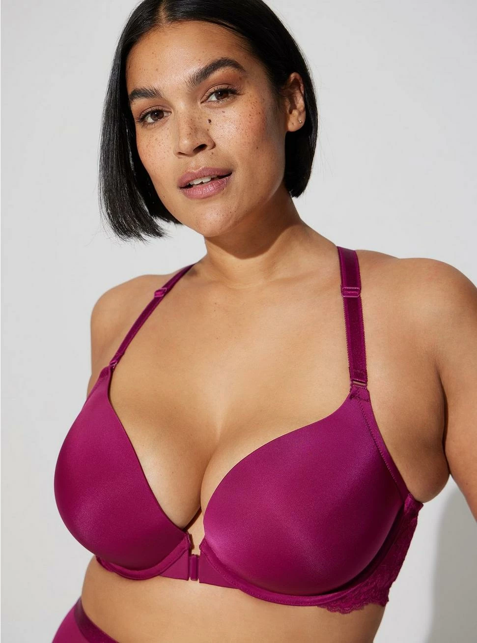 TORRID Plunge Push-Up Smooth Front Close Racerback Bra