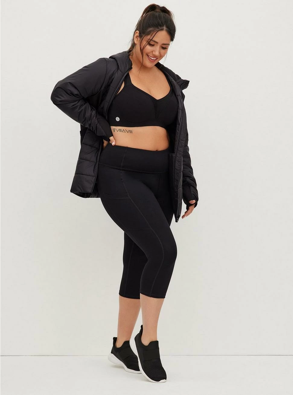 TORRID Mid Impact Underwire Solid Active Sports Bra - Image 2