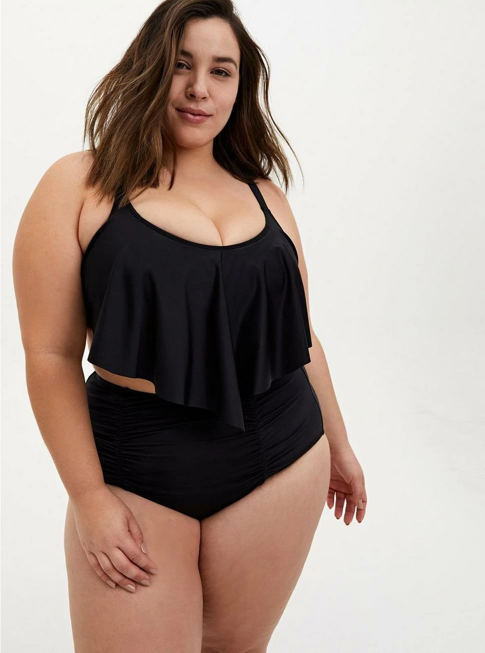 TORRID Wireless V Flounce Bikini Top