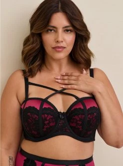 TORRID Strapless Push-Up Shine Strappy Straight Back Bra