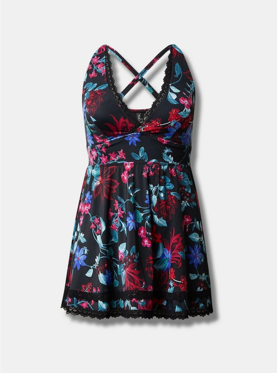 TORRID Wireless Mid Lace Trimmed Swim Dress With Brief - Image 5