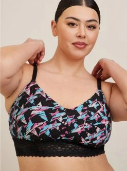 TORRID Lightly Lined Cotton Lace Hem Bralette