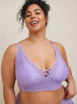 Null Lightly Lined Lace Xo Front Bralette