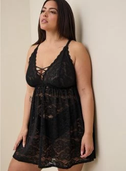 Null Simply Lace Xo Front Babydoll