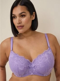 Null Full-Coverage Balconette Lightly Lined Floral Lace 360° Back Smoothing™ Bra