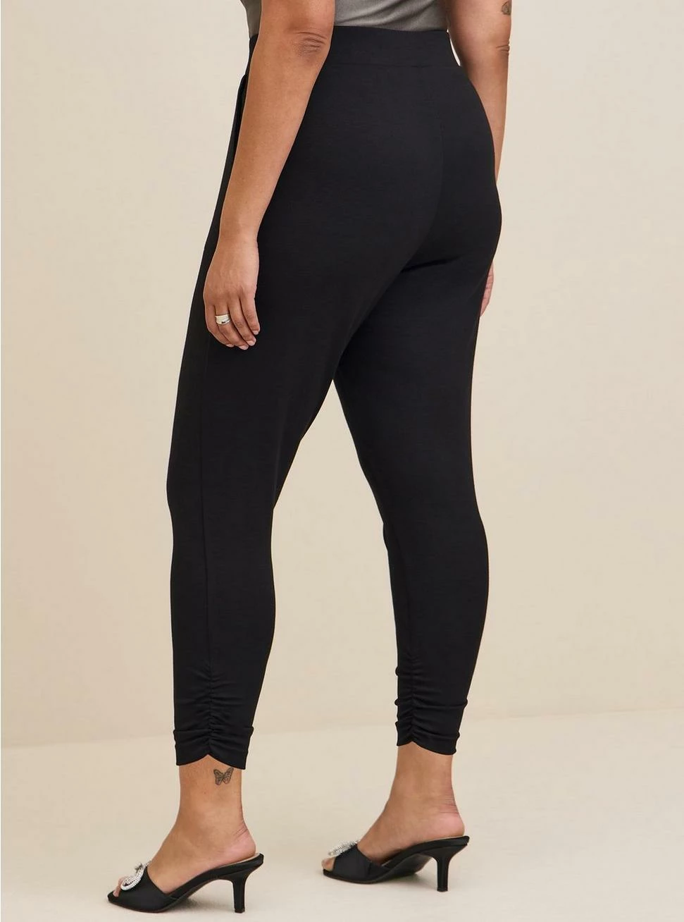 TORRID Crop Pull-On Skinny Studio Cupro High-Rise Side Cinch Pant (Regular) - Image 3
