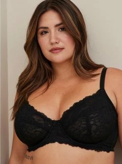 TORRID Full-Coverage Balconette Unlined Lace Straight Back Bra