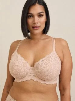 TORRID Full-Coverage Balconette Unlined Lace Straight Back Bra