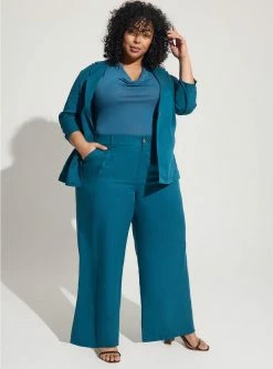 TORRID Wide Leg Studio Linen High-Rise Pant