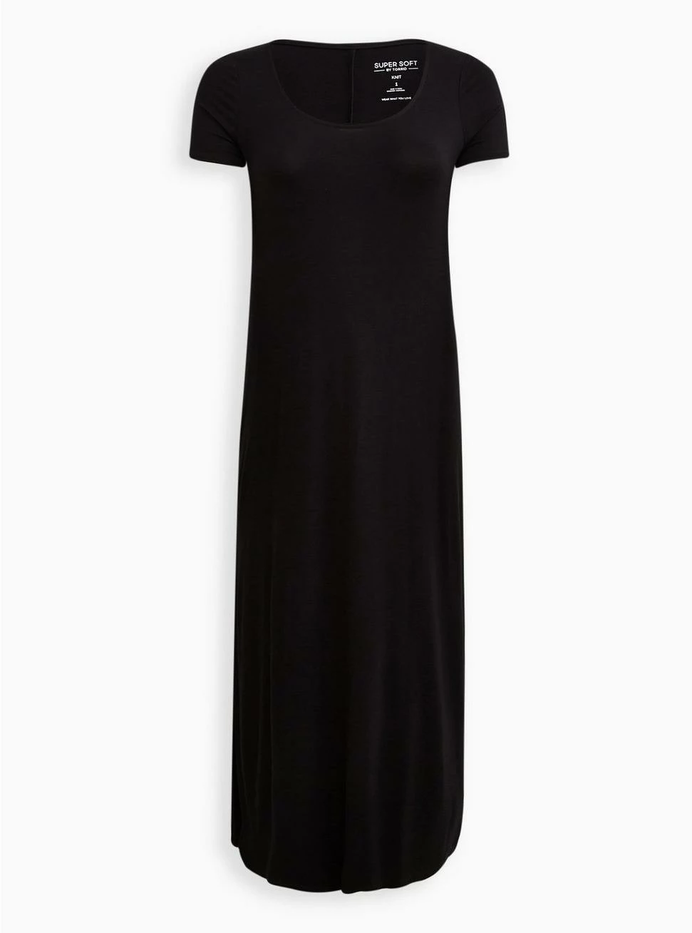 TORRID Side Slit Maxi Dress - Super Soft Black - Image 4
