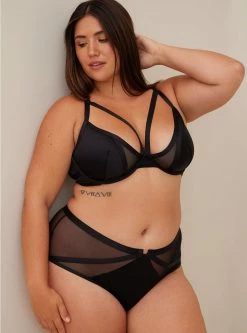 TORRID Strappy Satin Cheeky Panty With Keyhole Back