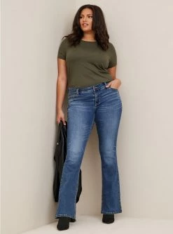 TORRID Luxe Slim Boot Super Stretch Mid-Rise Jean