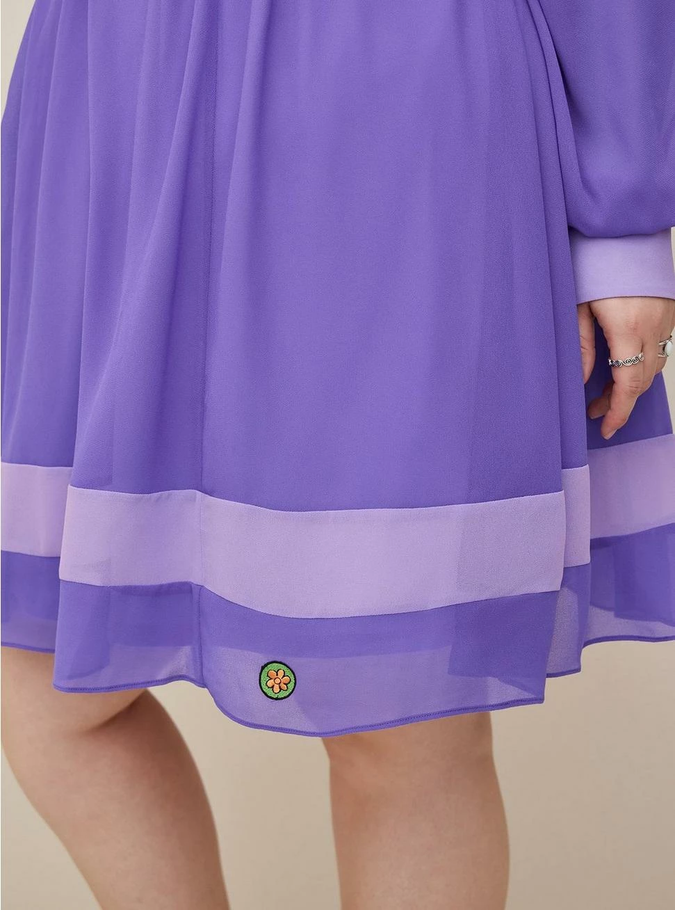 TORRID Scooby Doo Daphne Chiffon Fit N Flare Dress - Image 5