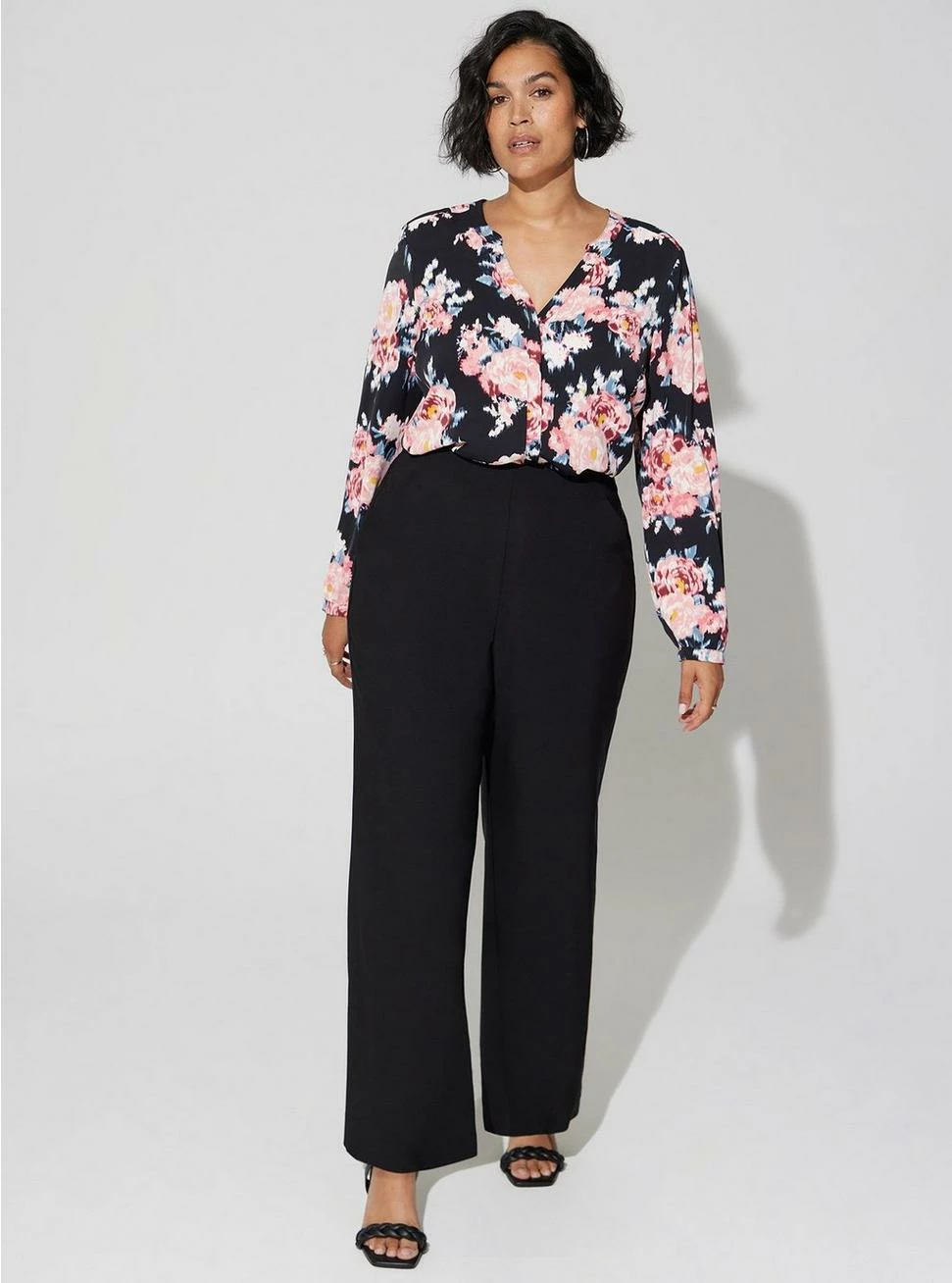 TORRID Pull-On Wide Leg Studio Refined Crepe High-Rise Pant