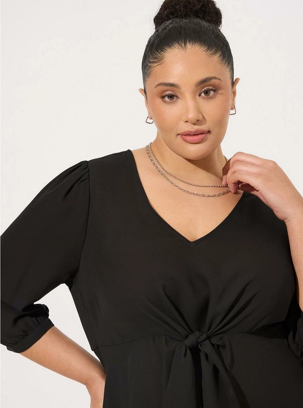 TORRID Georgette Tie-Front Blouse - Image 4