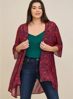 TORRID Lurex Chiffon Kimono