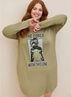 TORRID Star Wars The Mandalorian Super Soft V-Neck Sleep Tunic