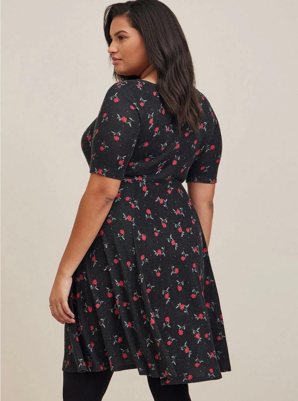 TORRID Mini Hacci Wrap Front Skater Dress - Image 3
