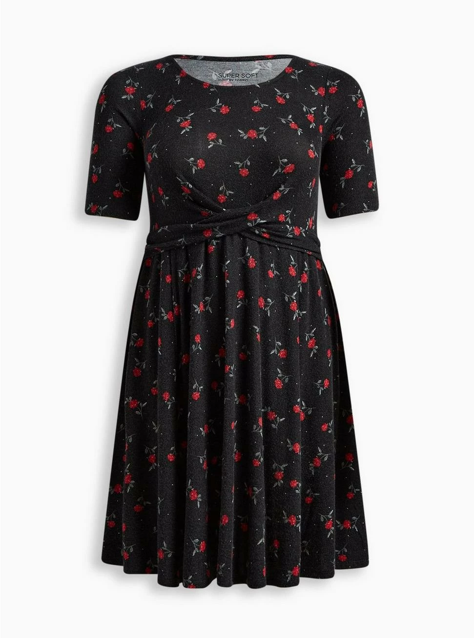 TORRID Mini Hacci Wrap Front Skater Dress - Image 5