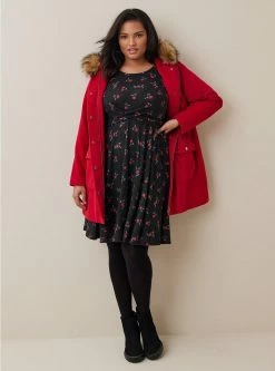 TORRID Mini Hacci Wrap Front Skater Dress