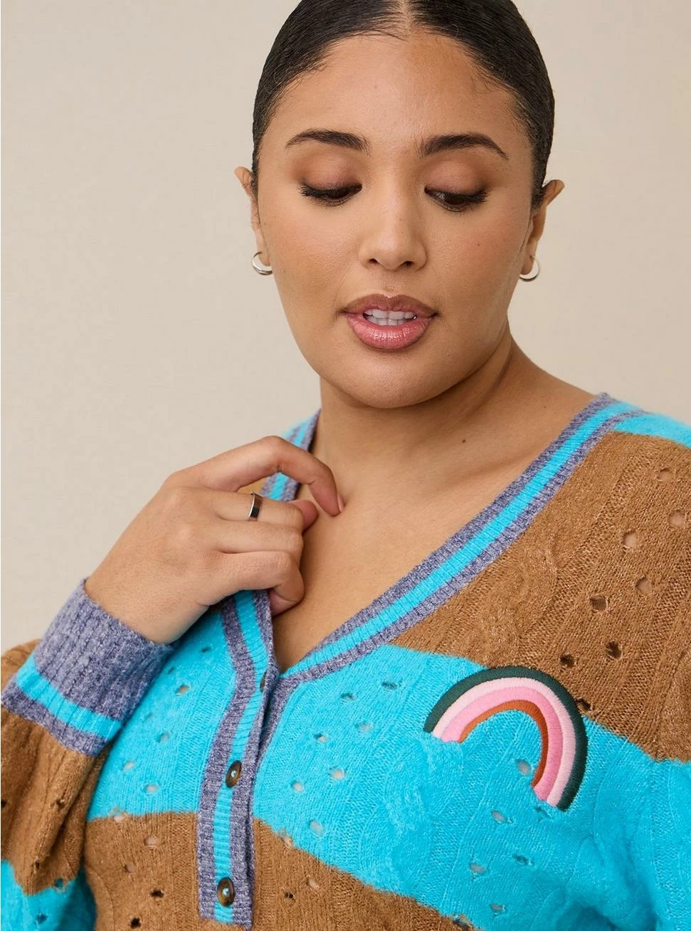 TORRID Vegan Cashmere Pullover Henley Sweater - Image 4