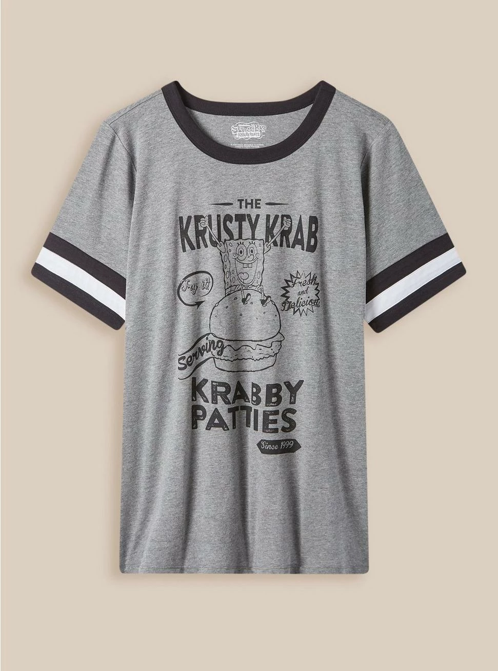 TORRID SpongeBob Classic Fit Crew Neck Ringer Tee