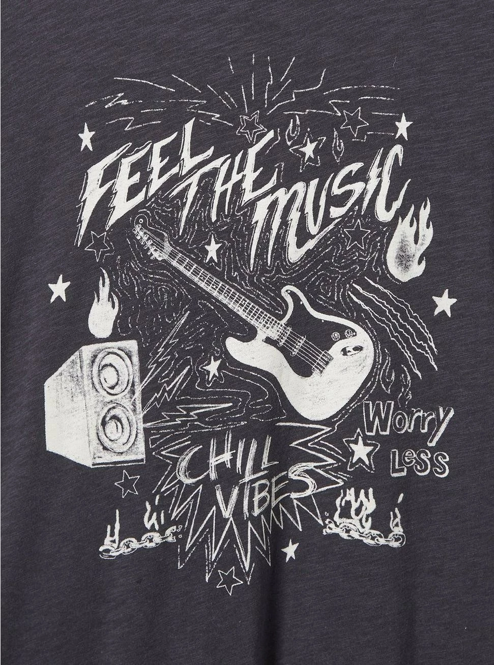 Null Music Relaxed Fit Heritage Slub Crew Neck Roll Sleeve Tee - Image 4