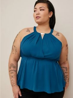 TORRID Georgette Surplice Peplum With Hardware