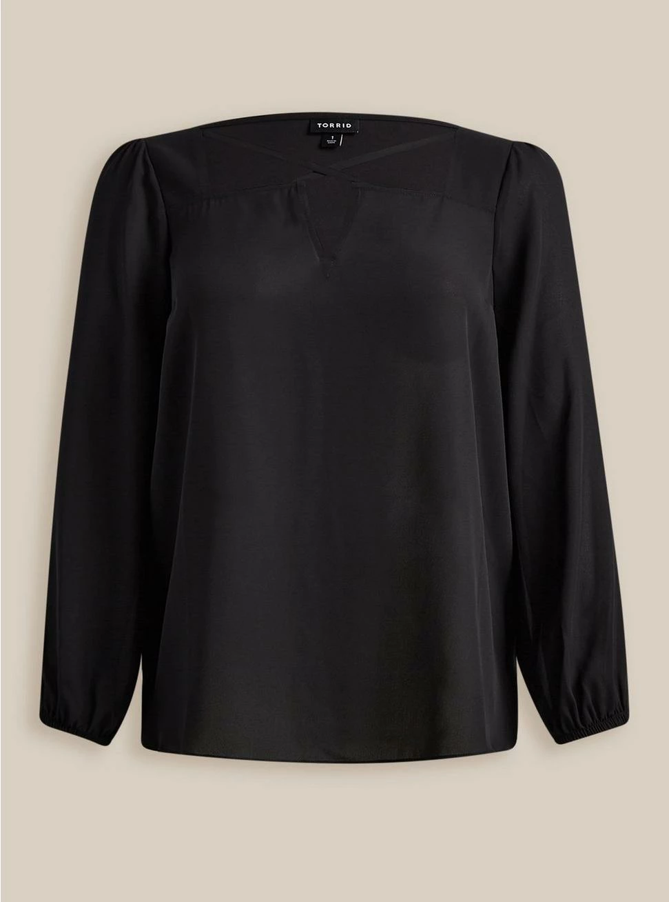 TORRID Georgette Keyhole Long Sleeve Blouse - Image 4