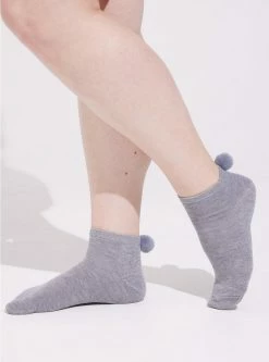 TORRID 5 Pk Pom Ankle Socks