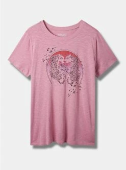 Null Night Leopard Super Super Soft Slub Crew Neck Tee