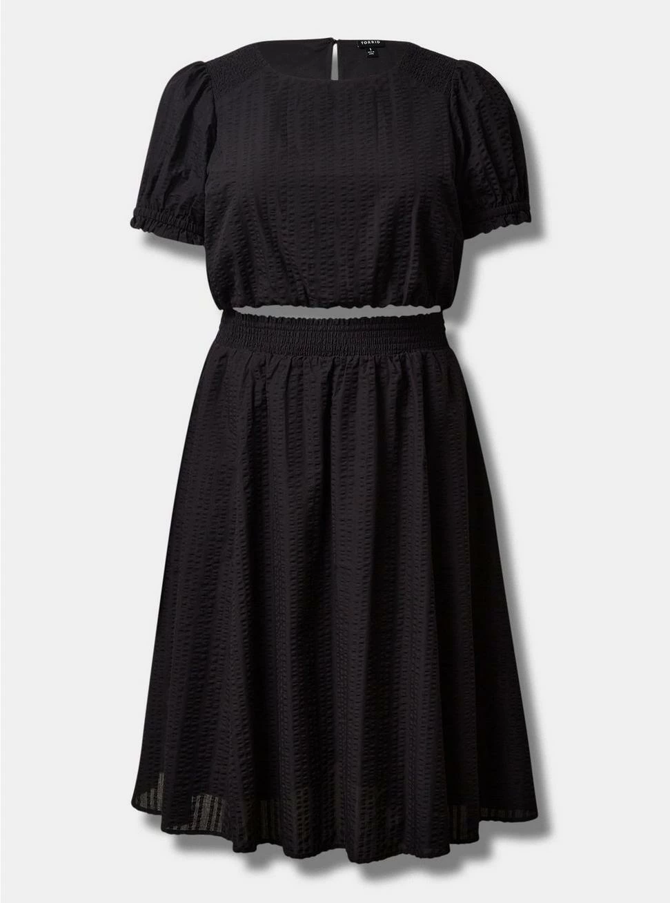 TORRID Midi Seer Sucker Smocked Skirt Set - Image 5