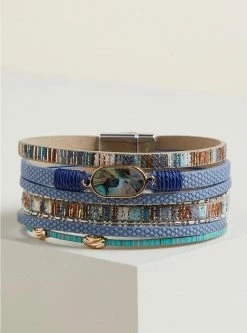 Null Faux Abalone Magnetic Bracelet