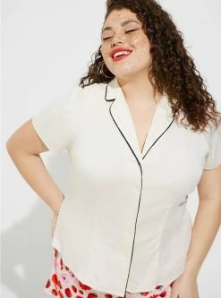 TORRID Retro Chic Challis Button Front Shirt