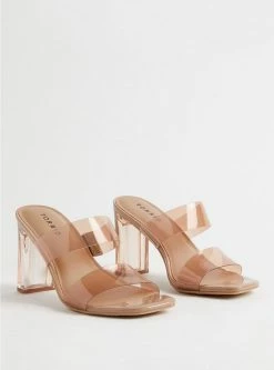 TORRID Double Strap Lucite Heel Sandal (WW)
