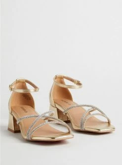 TORRID Embroidered Block Heel Sandal (WW)